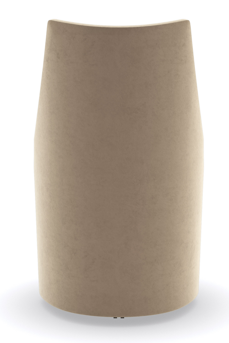 Taupe Velvet Dining Chair | Caracole Barrel Roll | Oroatrade.com
