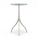 Silver & Glass Accent Table | Caracole Point Taken