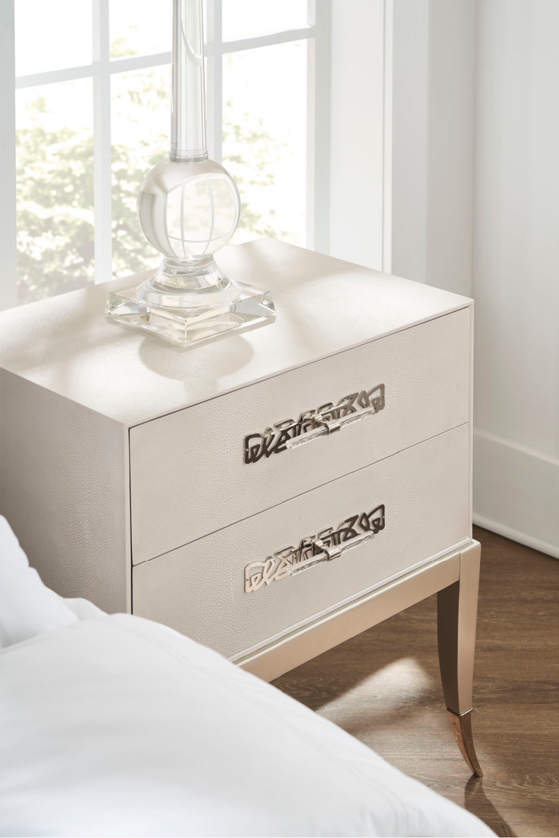 Shagreen Bedside Table | Caracole Acapella | Oroatrade.com