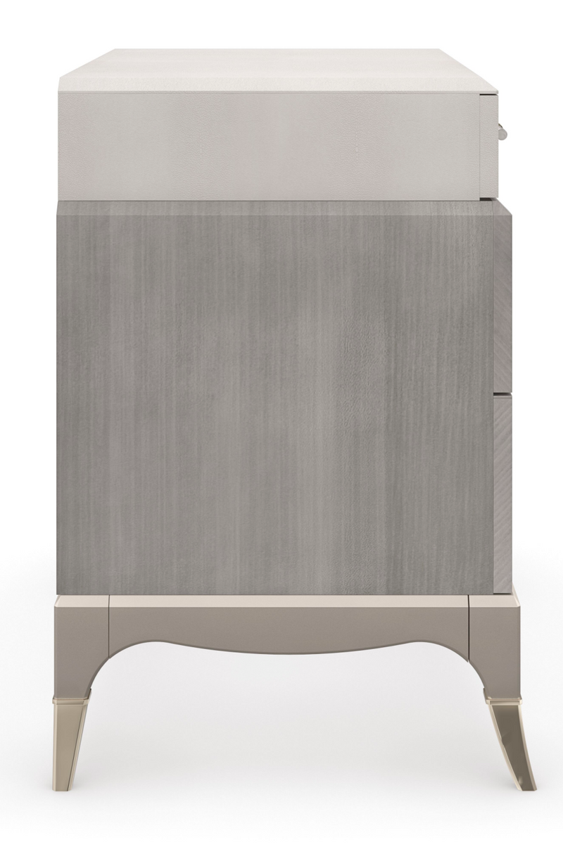 Gray Shagreen Modern Nightstand | Caracole Cadence | Oroatrade.com