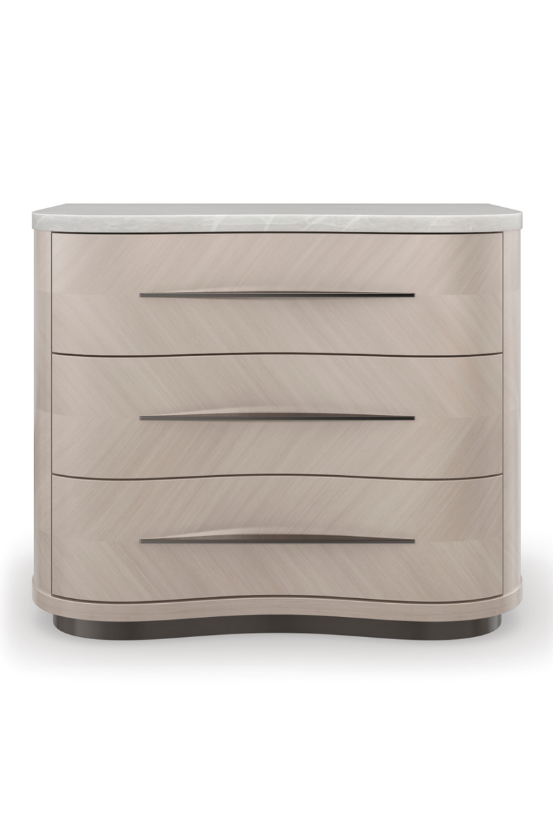 Chevron-Patterned Nightstand | Caracole Nomadic | Oroatrade.com