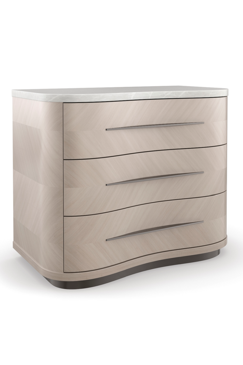 Chevron-Patterned Nightstand | Caracole Nomadic | Oroatrade.com