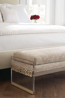 Cream Chenille Modern Bench | Caracole Encore | Oroatrade.com