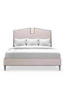 Cream Chenille Modern Bed | Caracole Crescendo | Oroatrade.com