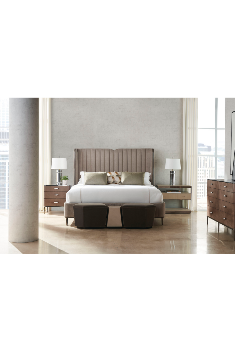 Channel Tufted Velvet Bed | Caracole Continuum | Oroatrade.com