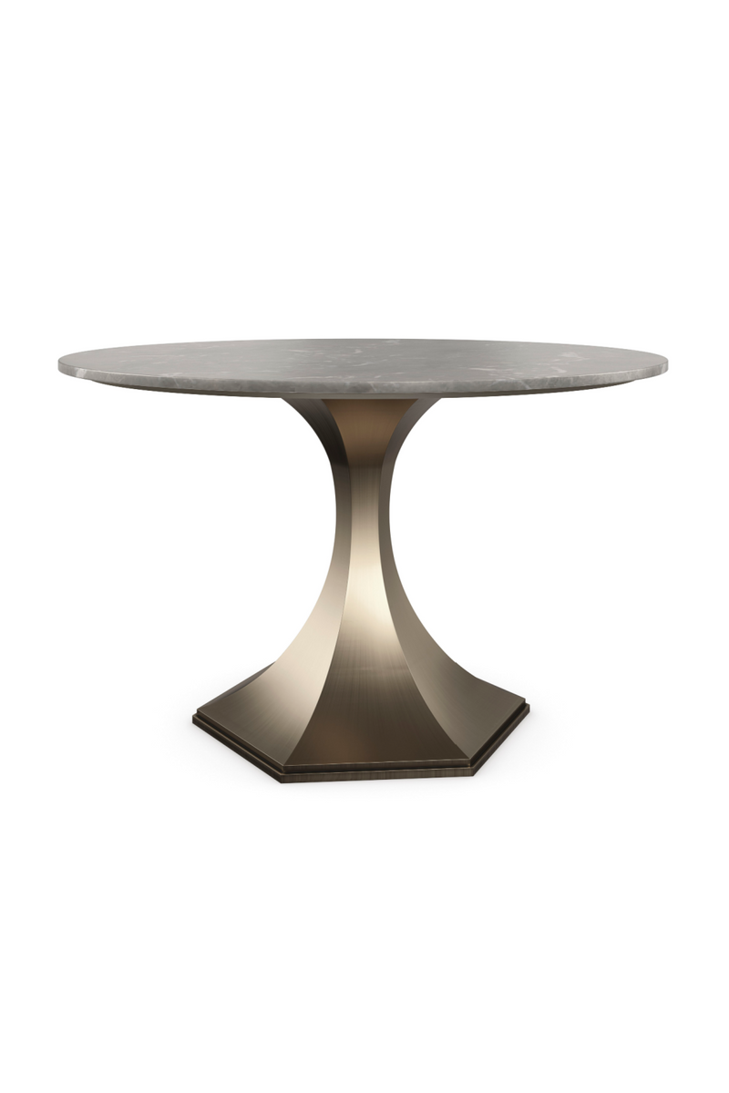 Gray Marble Dining Table | Caracole Top Brass | Oroatrade.com