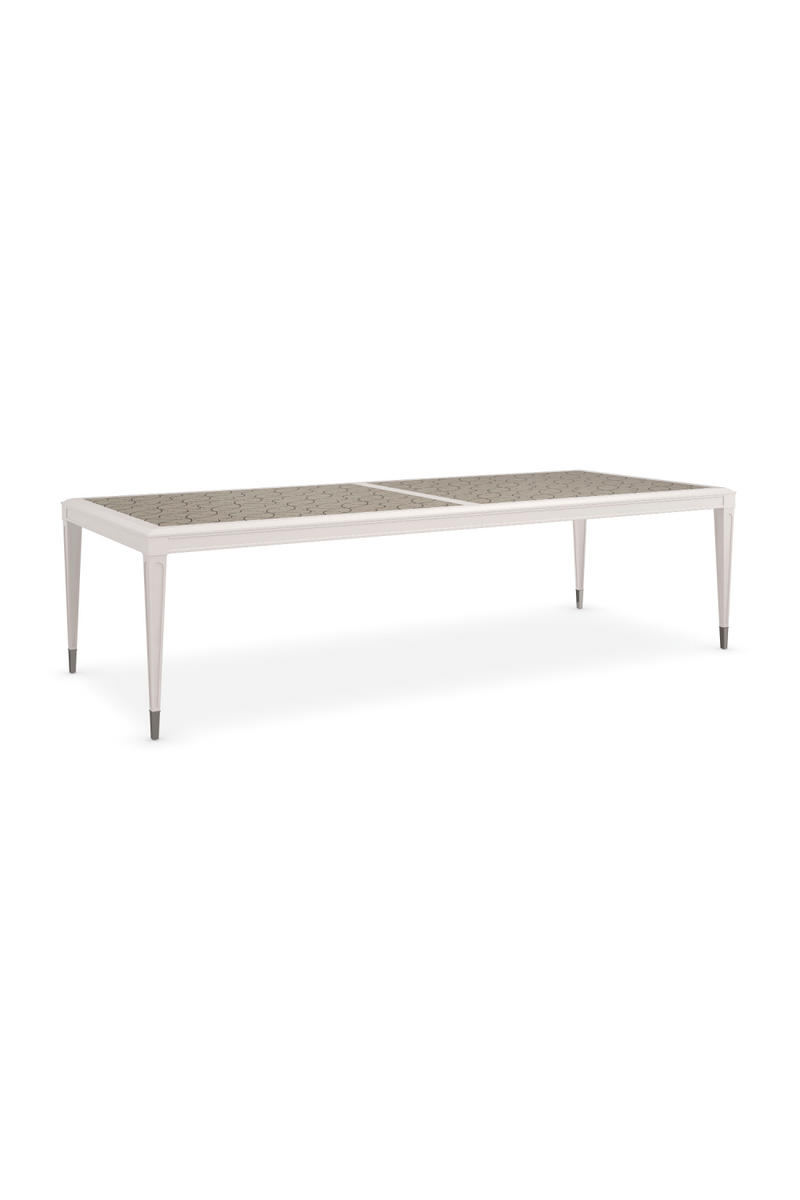 Silver Extendable Dining Table | Caracole Lattice Gather | Oroatrade.com