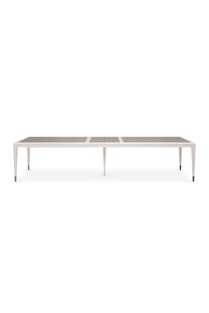 Silver Extendable Dining Table | Caracole Lattice Gather | Oroatrade.com