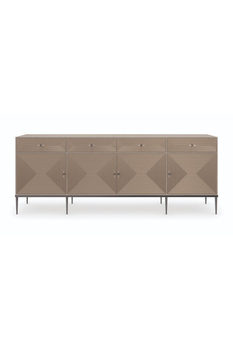 Geometrical Patterned Wooden Sideboard | Caracole Low Rise | Oroatrade.com