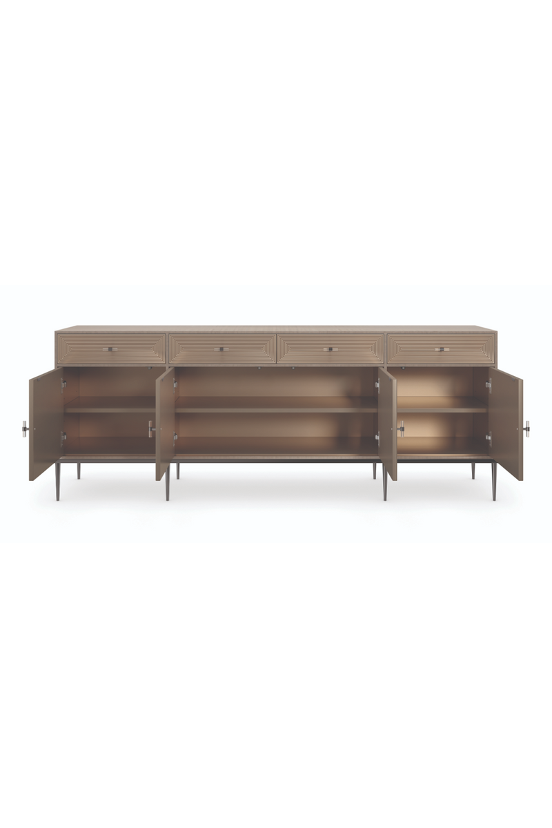 Geometrical Patterned Wooden Sideboard | Caracole Low Rise | Oroatrade.com