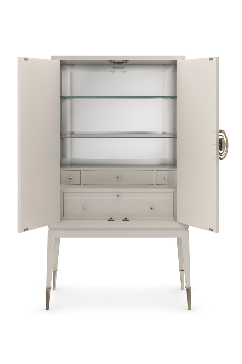 Glass Shelves Modern Cabinet | Caracole Currents | Oroatrade.com