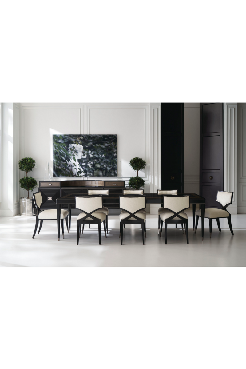 Ivory Chenille Dining Chairs | Caracole First Chair | Oroatrade.com