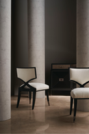 Ivory Chenille Dining Chairs | Caracole First Chair | Oroatrade.com
