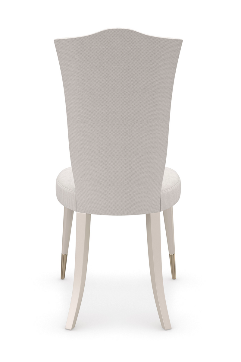 White Camel-Back Side Chair | Caracole Cherub | Oroatrade.com