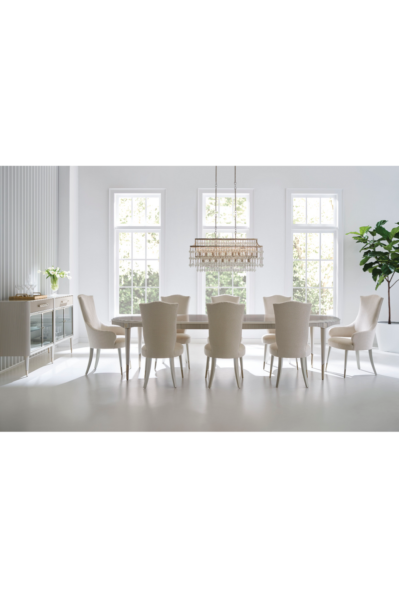 Camel-Back White Dining Chair | Caracole Cherub | Oroatrade.com