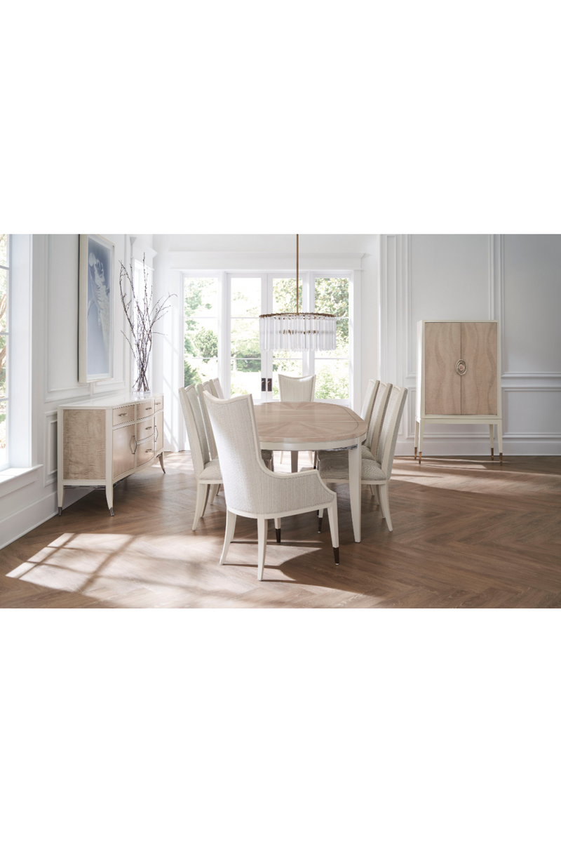 Pinstripe Modern Dining Chair | Caracole Lady Grey | Oroatrade.com
