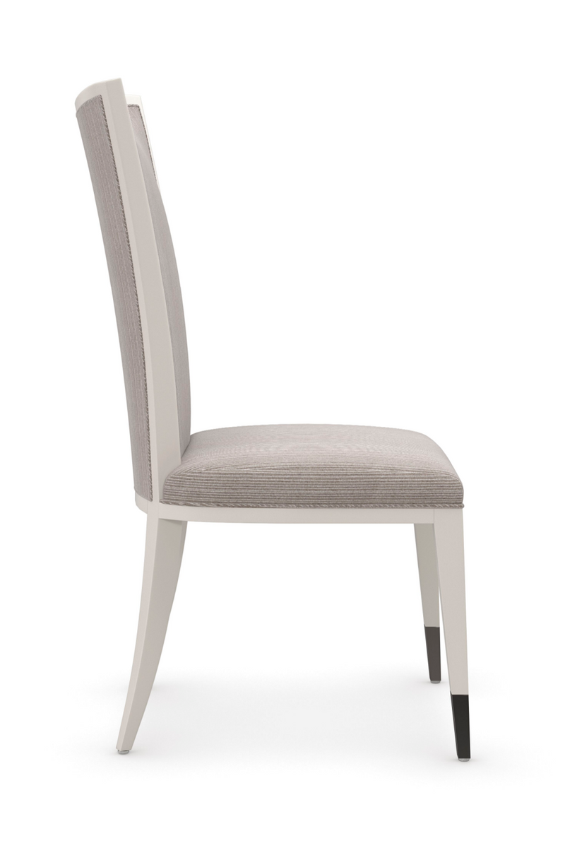 Pinstripe Weave Side Chair | Caracole Lady Grey | Oroatrade.com