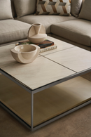 Cream Travertine Cocktail Table | Caracole Cartesian | Oroatrade.com