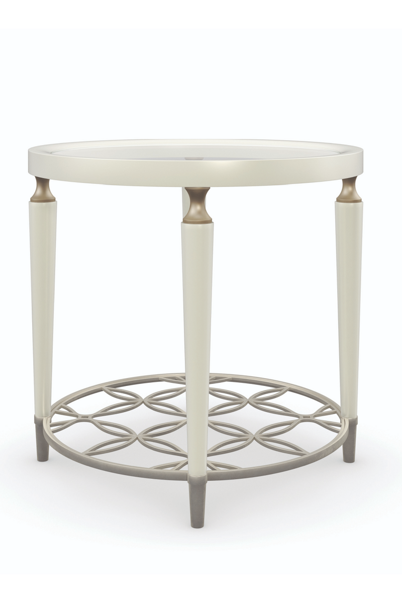 Round White Side Table | Caracole Oh So Charming | Oroatrade.com