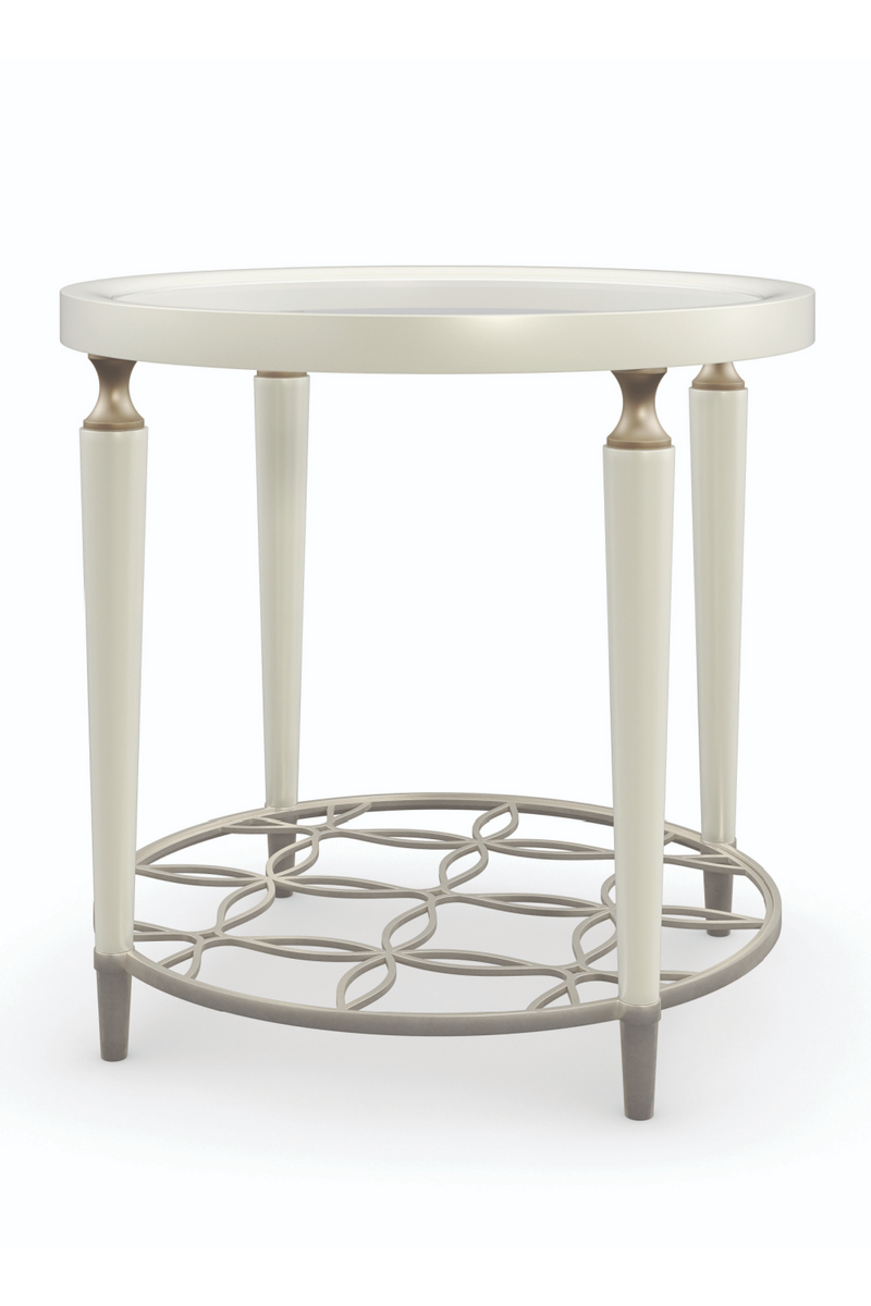 Round White Side Table | Caracole Oh So Charming | Oroatrade.com