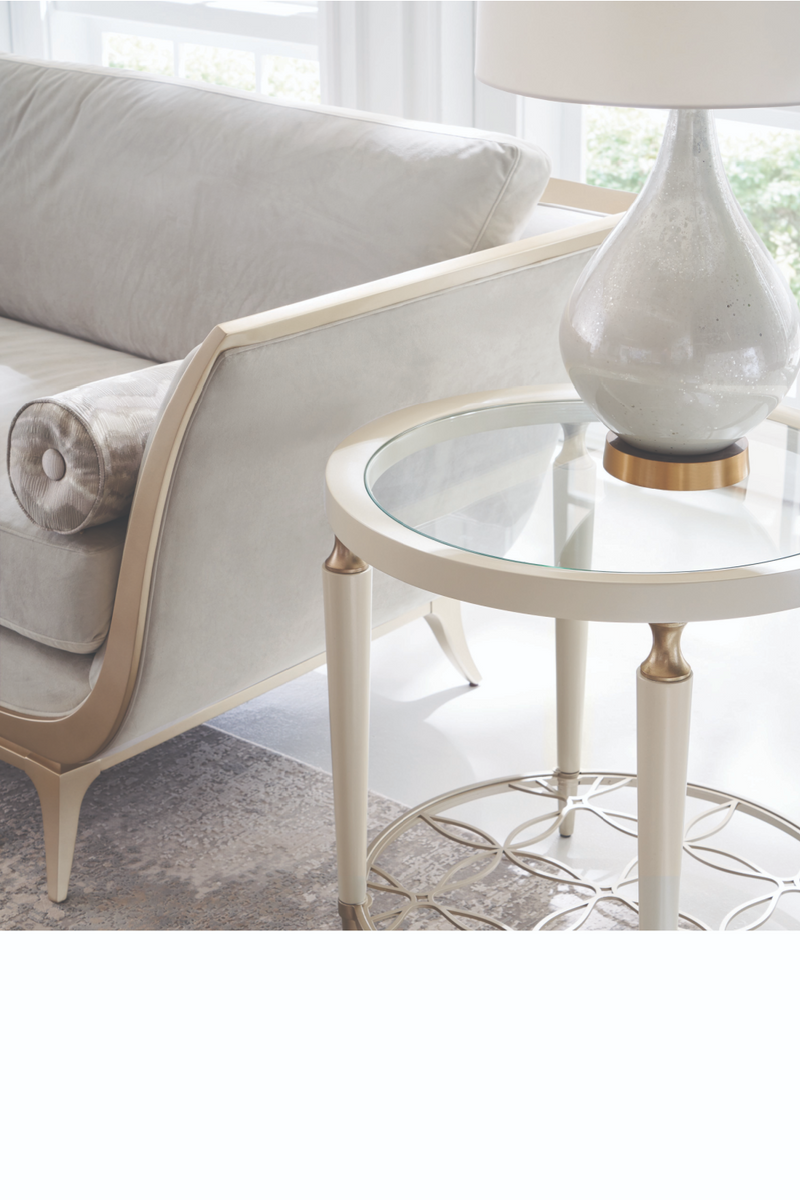 Round White Side Table | Caracole Oh So Charming | Oroatrade.com