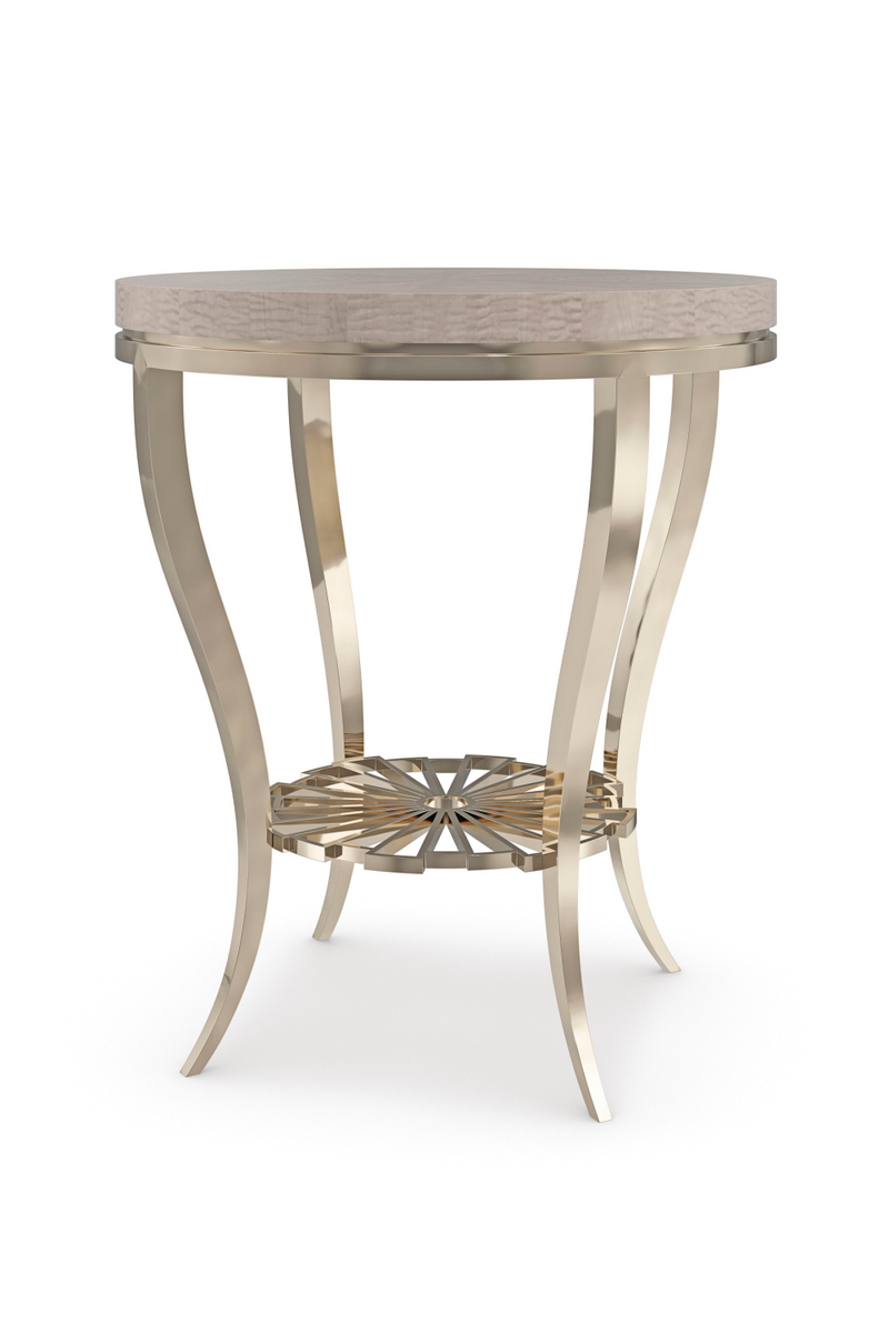 Art Deco Silver Accent Table | Caracole Plié | Oroatrade.com