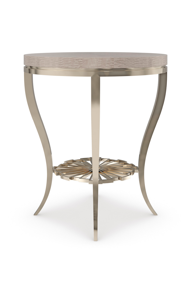 Art Deco Silver Accent Table | Caracole Plié | Oroatrade.com