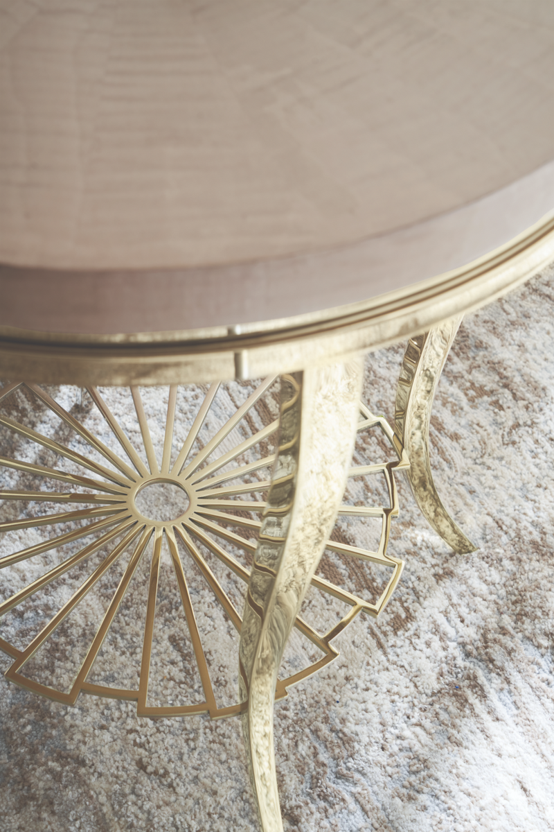 Art Deco Silver Accent Table | Caracole Plié | Oroatrade.com