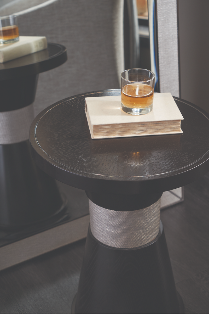 Dark Brown Ash Side Table | Caracole Periscope | Oroatrade.com