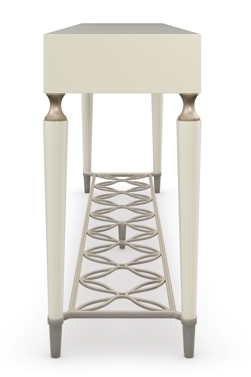 Cream Latticed Console Table | Caracole Constantly Charming | Oroatrade.com