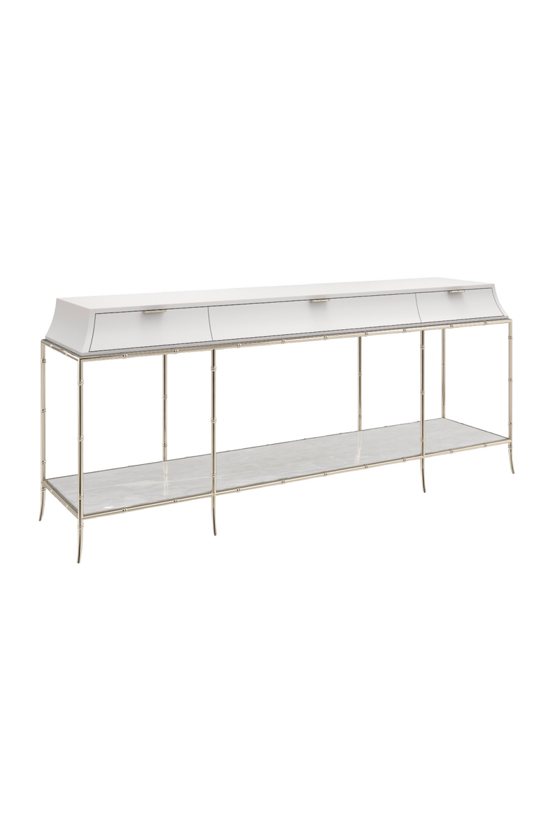 White Modern Console Table | Caracole Oolong | Oroatrade.com