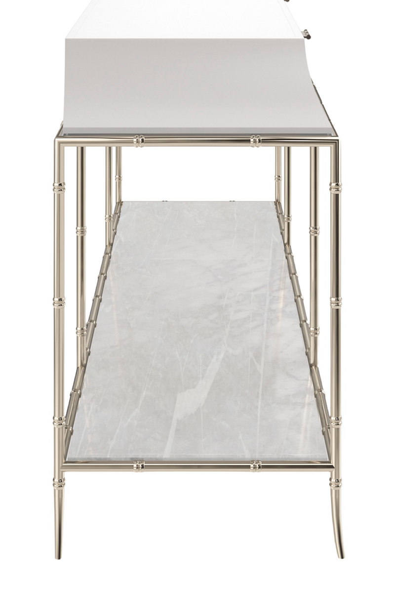 White Modern Console Table | Caracole Oolong | Oroatrade.com