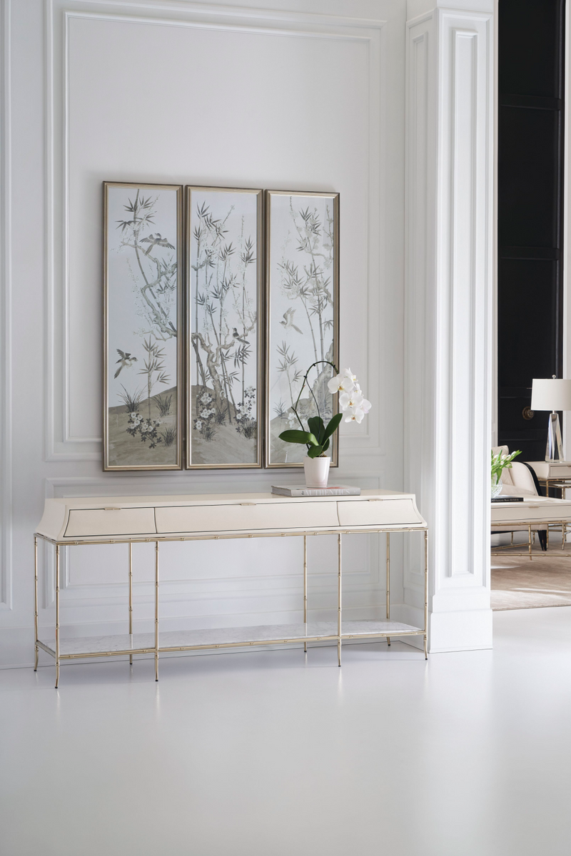 White Modern Console Table | Caracole Oolong | Oroatrade.com