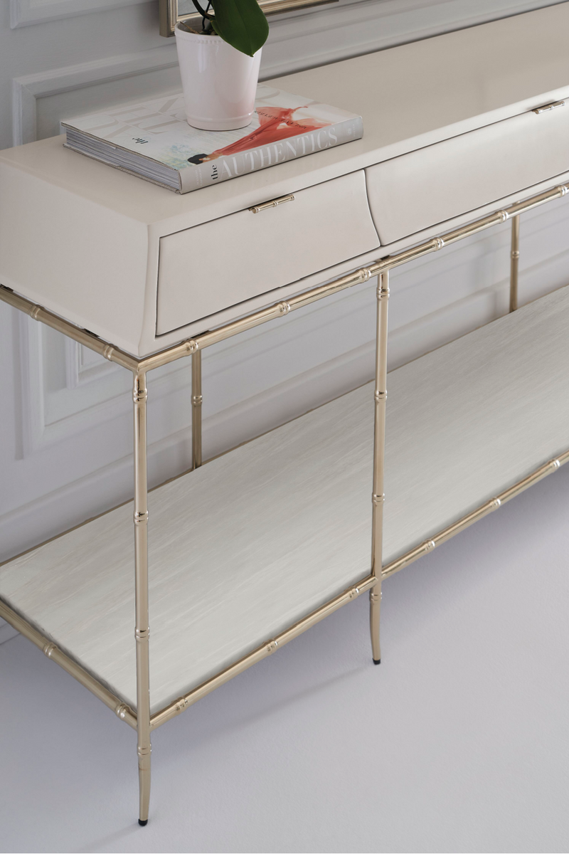 White Modern Console Table | Caracole Oolong | Oroatrade.com