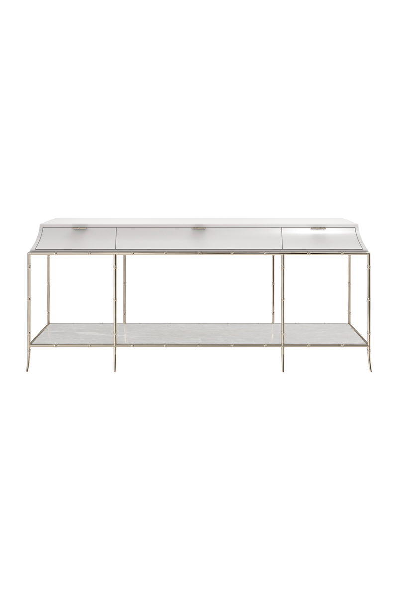 White Modern Console Table | Caracole Oolong | Oroatrade.com