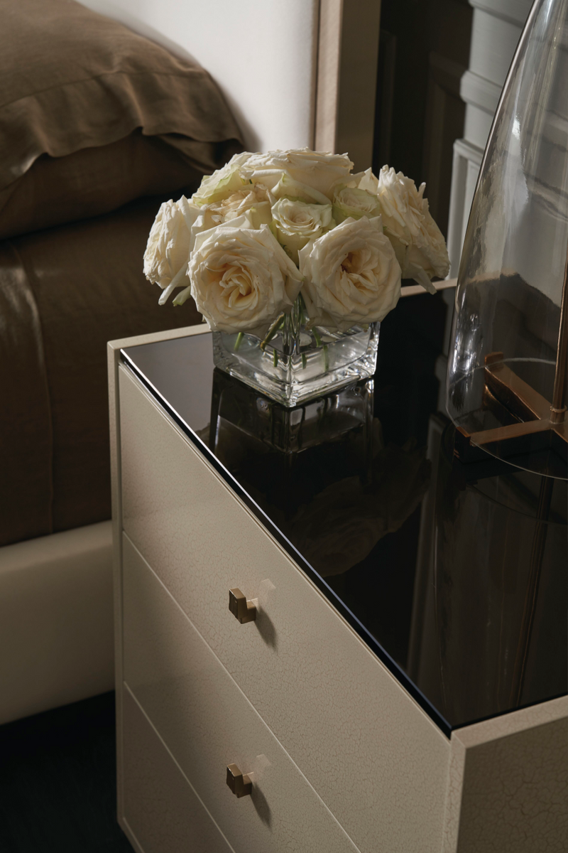 Cream 3-Drawer Nightstand | Caracole Iliad | Oroatrade.com