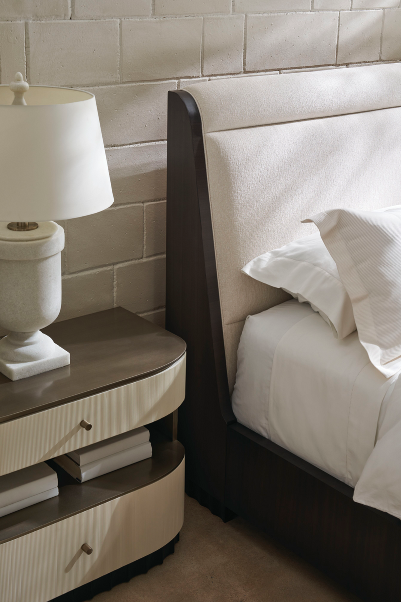 Cream Fluted Nightstand | Caracole Deep Sleep | Oroatrade.com