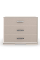 Vinyl 3-Drawer Nightstand | Caracole Silver Lining | Oroatrade.com