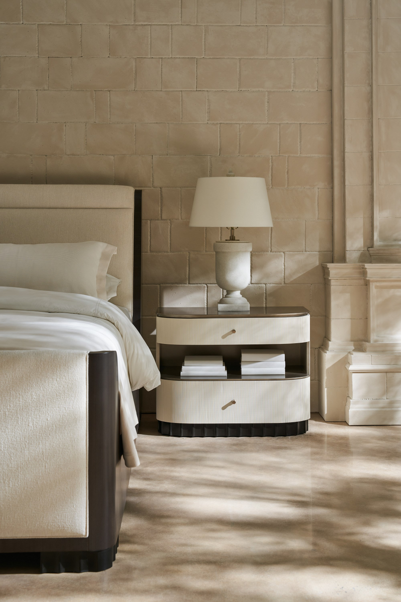 Dark Brown Modern Bed | Caracole Slow Wave | Oroatrade.com