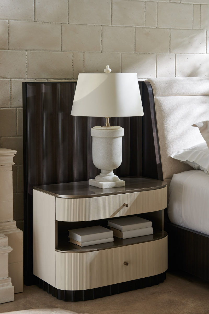 Dark Brown Modern Bed | Caracole Slow Wave | Oroatrade.com