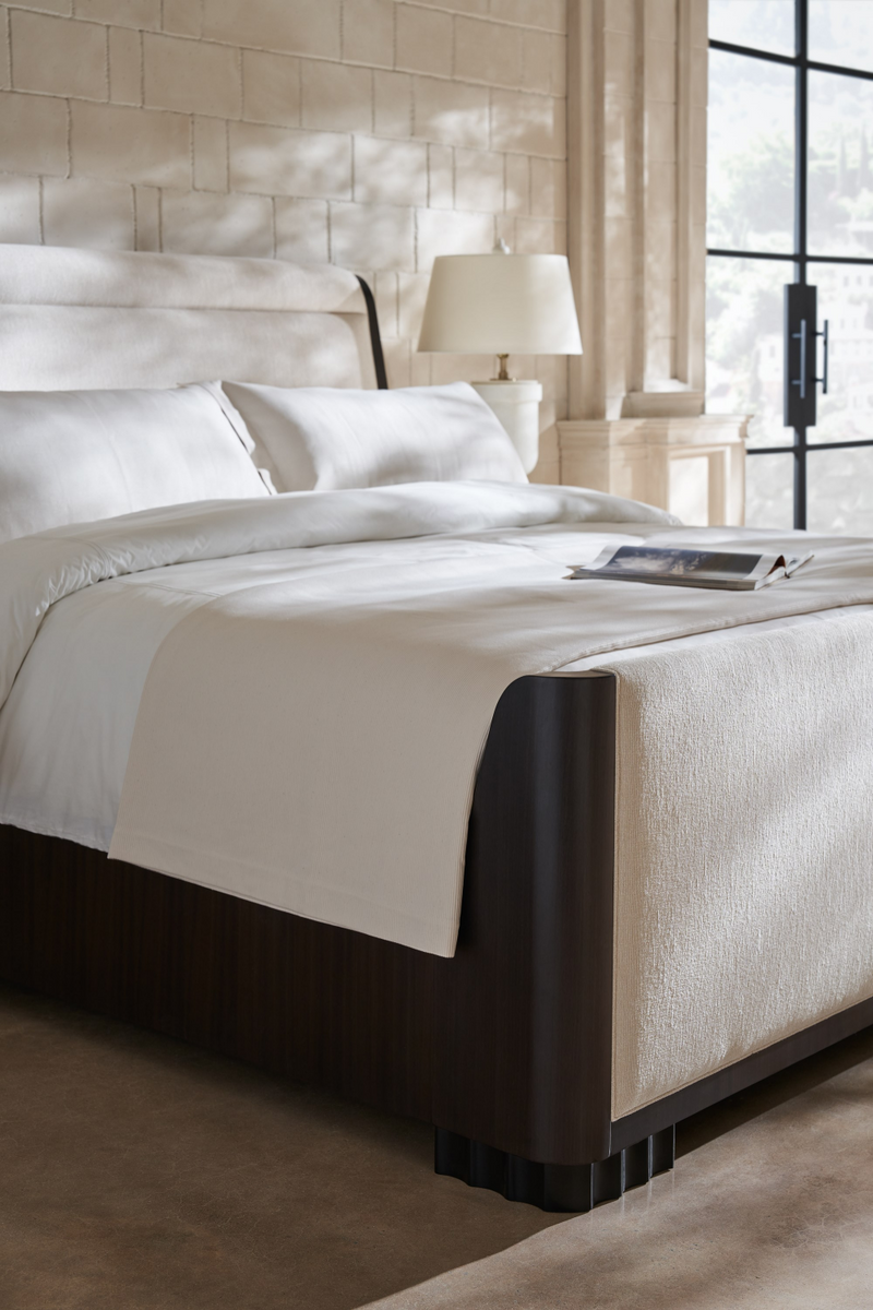 Dark Brown Modern Bed | Caracole Slow Wave | Oroatrade.com
