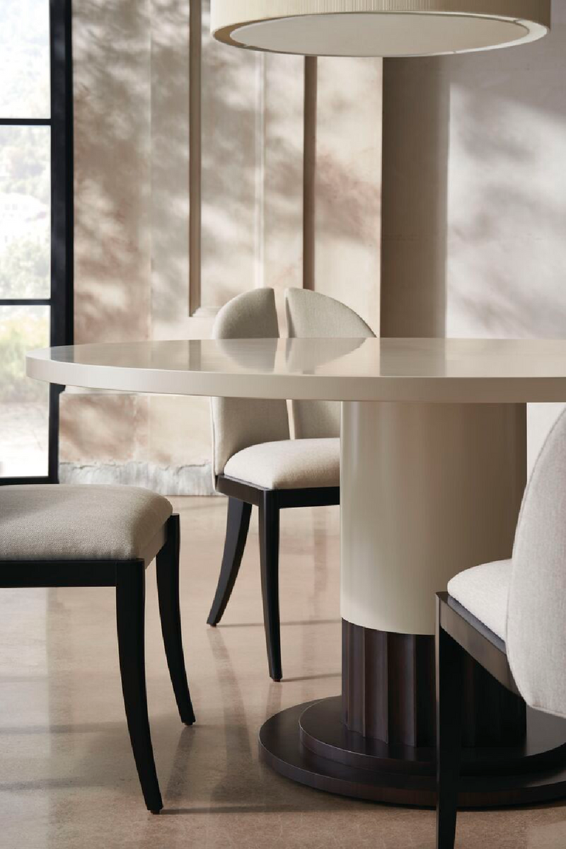 Round Pedestal Dining Table | Caracole Dorian | Oroatrade.com