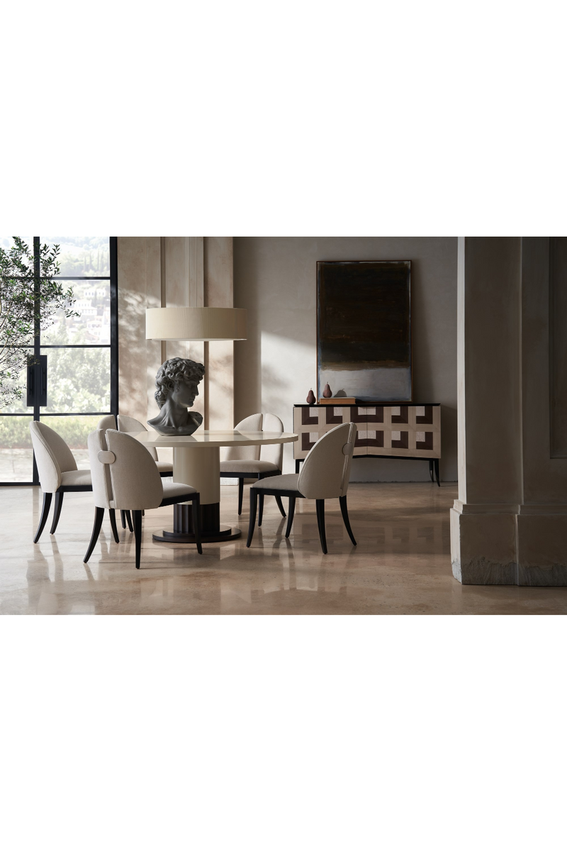 Round Pedestal Dining Table | Caracole Dorian | Oroatrade.com