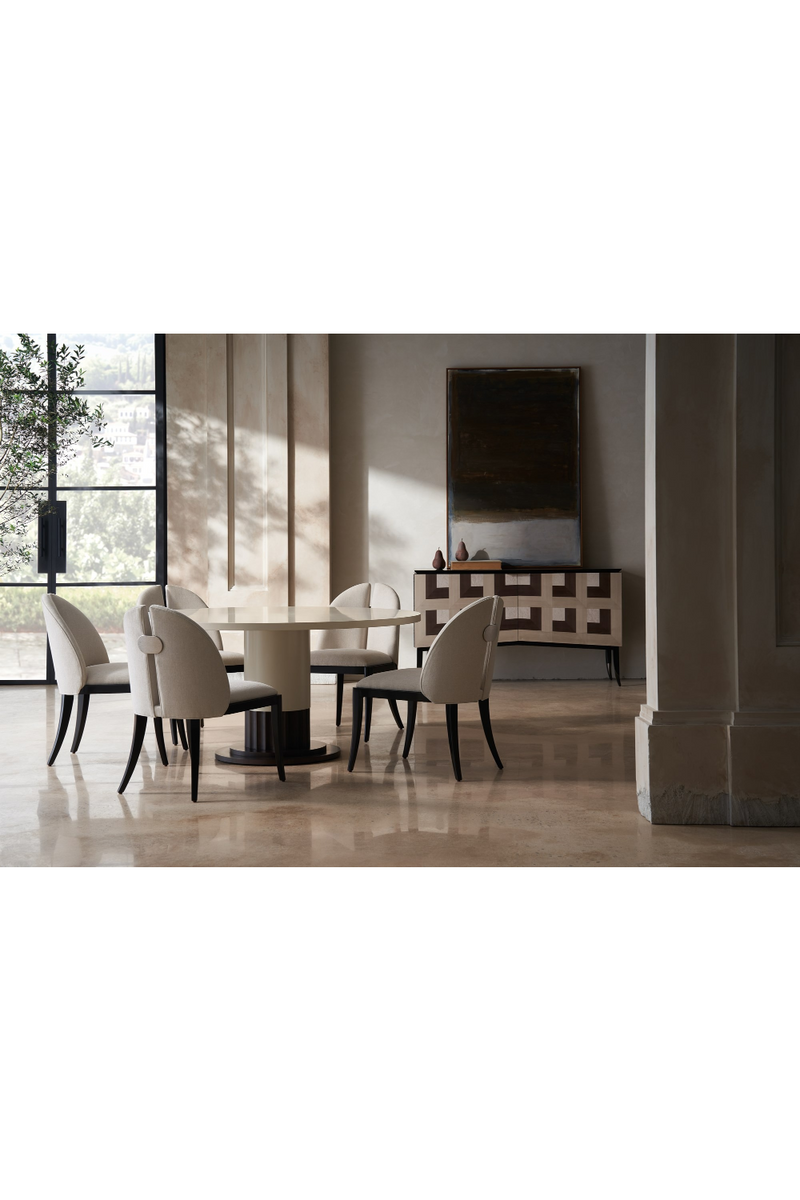 Round Pedestal Dining Table | Caracole Dorian | Oroatrade.com