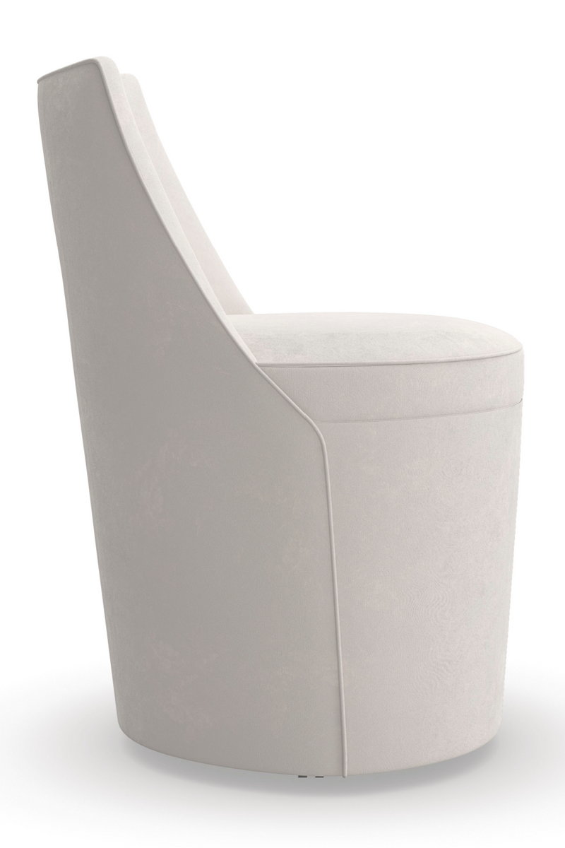 Microfiber Modern Dining Chair | Caracole Barrel Roll | Oroatrade.com