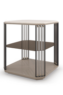 Bronze Glass End Table | Caracole Alloy | Oroatrade.com