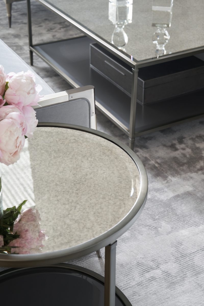 Mirrored-Top End Table | Caracole Smoulder | Oroatrade.com