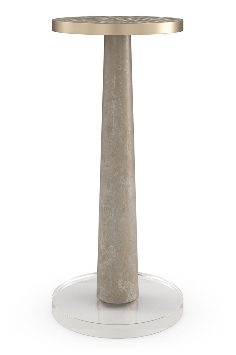 Wavy Glass Pedestal Side Table | Caracole Beyond | Oroatrade.com