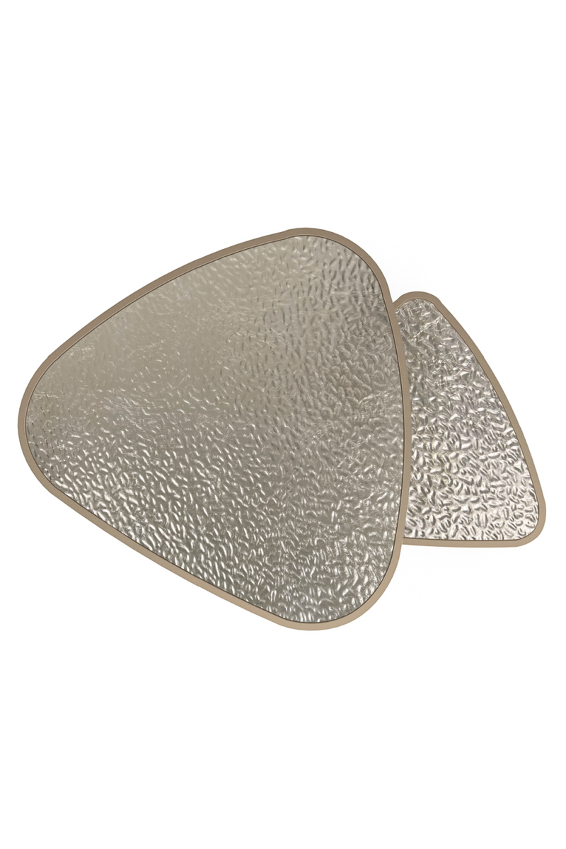 Brushed Gold Nested Side Tables (2) | Caracole Cuff Links | Oroatrade.com