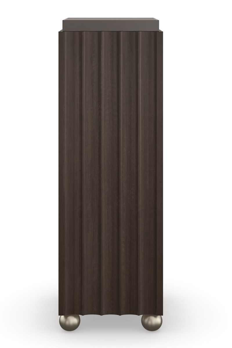 Brown Fluted Bar Table | Caracole Up To You | Oroatrade.com